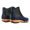 [Navy] Jutta Damen Clog Stiefelette mit biegsamer nachhaltiger holzsohle, der bestseller, holzclogs woody, woody schuhe, woody shoes, handgemachte holzschuhe aus österreich, kärnten,  farbe: navi (blau)