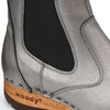 [Titan] Jutta Damen Clog Stiefelette mit biegsamer nachhaltiger holzsohle, farbe: titan, der bestseller, holzclogs woody, woody schuhe, woody shoes, handgemachte holzschuhe aus österreich, kärnten