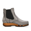 [Titan] Jutta Damen Clog Stiefelette mit biegsamer nachhaltiger holzsohle, farbe: titan, der bestseller, holzclogs woody, woody schuhe, woody shoes, handgemachte holzschuhe aus österreich, kärnten