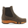 [Caffe] Jutta Damen Clog Stiefelette mit biegsamer nachhaltiger holzsohle, farbe: caffe (braun), der bestseller, holzclogs woody, woody schuhe, woody shoes, handgemachte holzschuhe aus österreich, kärnten