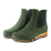 [Forest] Jutta Damen Clog Stiefelette mit biegsamer nachhaltiger holzsohle, farbe: forest (gruen), der bestseller, holzclogs woody, woody schuhe, woody shoes, handgemachte holzschuhe aus österreich, kärnten