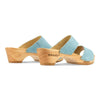 [Baby Blue] Kate Damen Clog Pantolette, farbe: baby blue (hellblau)_clogs pantoletten damen mit biegsamer nachhaltiger weidenholzsohle, holzclogs woody, woody schuhe, woody shoes, handgemachte holzschuhe aus österreich, kärnten