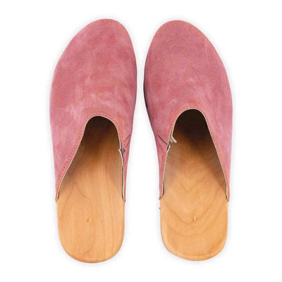 [Flamingo] Katharina Damen Clog mit biegsamer nachhaltiger holzsohle, farbe: flamingo, holzclogs woody, woody schuhe, woody shoes, handgemachte holzschuhe aus österreich, kärnten