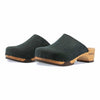 [Nero] Katharina Damen Clog mit biegsamer nachhaltiger holzsohle, farbe: nero-schwarz, holzclogs woody, woody schuhe, woody shoes, handgemachte holzschuhe aus österreich, kärnten