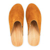 [Papaya] Katharina Damen Clog mit biegsamer nachhaltiger holzsohle, farbe: papaya (orange), holzclogs woody, woody schuhe, woody shoes, handgemachte holzschuhe aus österreich, kärnten