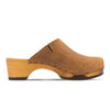 [Tabacco] Katharina Damen Clog mit biegsamer nachhaltiger holzsohle, farbe: tabacco-braun, holzclogs woody, woody schuhe, woody shoes, handgemachte holzschuhe aus österreich, kärnten