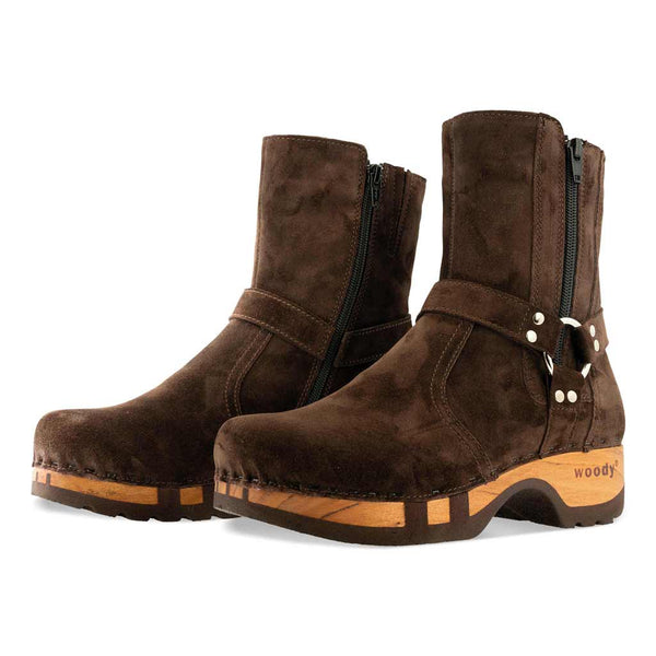 [Chocolate] Kim Damen Clog Stiefelette woody, Farbe: chocolate (braun), ganzjahres schuhe, kalbslederfutter