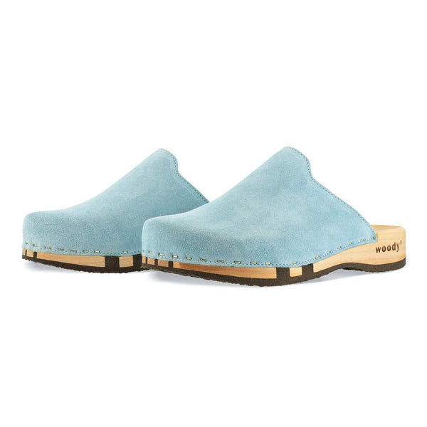 [Baby Blue] Lea Damen Clog von woody holzschuhe damenclogs mit fexibler holzsohle. holzclogs farbe: baby blue (hellblau), Damenclogs, Damen Clogs - Clogs Damen. Holzschuhe für Damen, Damen Clogs, Holzclogs, Damen Pantoletten mit Holzsohle. Holz Schuhe, Clog für Frauen