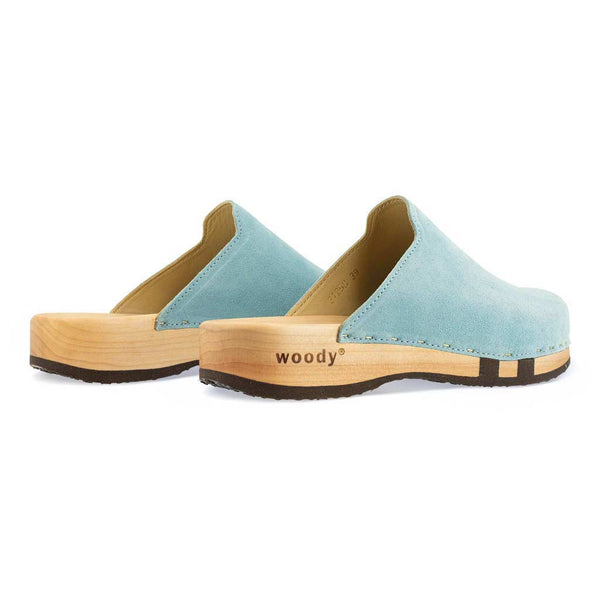 [Baby Blue] Lea Damen Clog von woody holzschuhe damenclogs mit fexibler holzsohle. holzclogs farbe: baby blue (hellblau), Damenclogs, Damen Clogs - Clogs Damen. Holzschuhe für Damen, Damen Clogs, Holzclogs, Damen Pantoletten mit Holzsohle. Holz Schuhe, Clog für Frauen