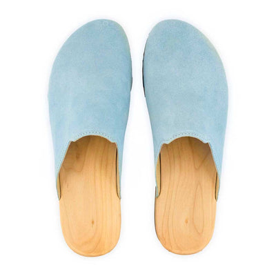 [Baby Blue] Lea Damen Clog von woody holzschuhe damenclogs mit fexibler holzsohle. holzclogs farbe: baby blue (hellblau), Damenclogs, Damen Clogs - Clogs Damen. Holzschuhe für Damen, Damen Clogs, Holzclogs, Damen Pantoletten mit Holzsohle. Holz Schuhe, Clog für Frauen