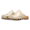 [Gold] Lea Damen Clog von woody holzschuhe damenclogs mit fexibler holzsohle. holzclogs farbe: gold, Damenclogs, Damen Clogs - Clogs Damen. Holzschuhe für Damen, Damen Clogs, Holzclogs, Damen Pantoletten mit Holzsohle. Holz Schuhe, Clog für Frauen
