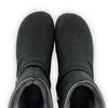 [Nero] leni damen clog schlupfstiefel mit biegsamer nachhaltiger holzsohle, holzclogs woody, woody schuhe, woody shoes, handgemachte holzschuhe aus österreich, kärnten, farbe: nero (schwarz)