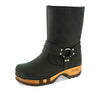 [Nero] leni damen clog schlupfstiefel mit biegsamer nachhaltiger holzsohle, holzclogs woody, woody schuhe, woody shoes, handgemachte holzschuhe aus österreich, kärnten, farbe: nero (schwarz)
