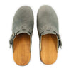 [Bleir] Leon Herren Clog mit biegsamer nachhaltiger holzsohle, farbe: bleir (grau), holzclogs woody, woody schuhe, woody shoes, handgemachte holzschuhe aus österreich, kärnten