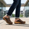 [Caffe] Leon Herren Clog mit biegsamer nachhaltiger holzsohle, farbe: caffe-braun, holzclogs woody, woody schuhe, woody shoes, handgemachte holzschuhe aus österreich, kärnten