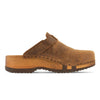 [Tabacco] Leon Herren Clog mit biegsamer nachhaltiger holzsohle, farbe: tabacco-braun, holzclogs woody, woody schuhe, woody shoes, handgemachte holzschuhe aus österreich, kärnten