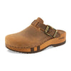 [Tabacco] Leon Herren Clog mit biegsamer nachhaltiger holzsohle, farbe: tabacco-braun, holzclogs woody, woody schuhe, woody shoes, handgemachte holzschuhe aus österreich, kärnten