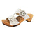 Leonie weiss Pantolette Clogs Damen. woody Holzschuhe flexible biegsame Holzsohle. Krankenschwester Schuhe, OP Schuhe, Arzt Schuhe, OP Clogs. Holzschuhe, Holzclogs, Clogs in weiß. Farbe Weiss