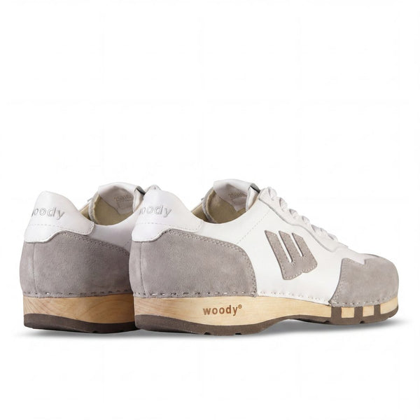 woody Levi Herren Clog Sneaker in Cemento-Weiss, Ansicht 3, handgemacht in Österreich