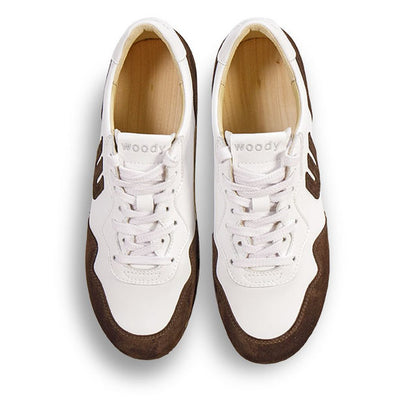 woody Levi Herren Clog Sneaker in Chocolate-Weiss, Ansicht 6, handgemacht in Österreich