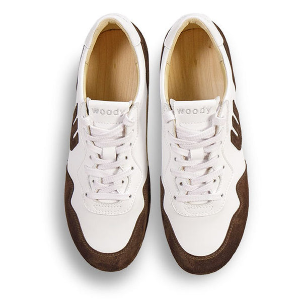 woody Levi Herren Clog Sneaker in Chocolate-Weiss, Ansicht 6, handgemacht in Österreich