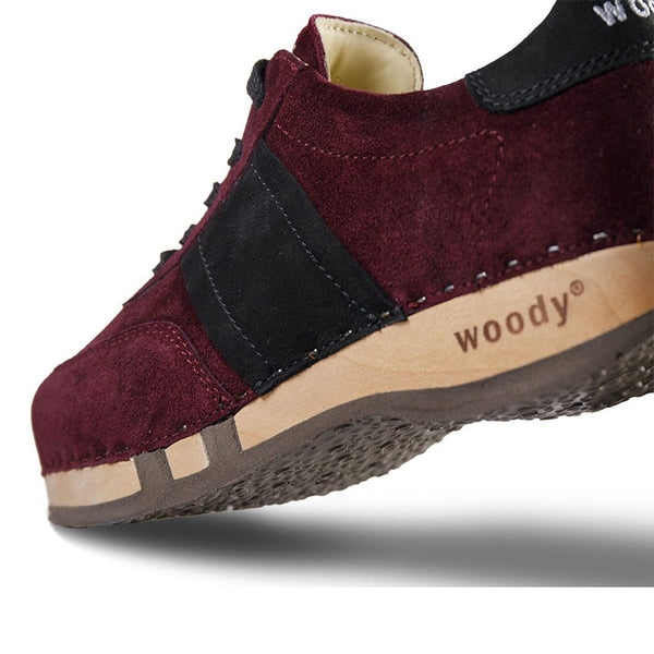 woody Lia Damen Clog Sneaker in Barolo-Nero, Ansicht 6, handgemacht in Österreich