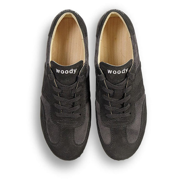 woody Lia Damen Clog Sneaker in Graphit-Nero, Ansicht 7, handgemacht in Österreich