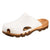 Lissabon weiss Clogs Unisex für Job und Freizeit woody Holzschuhe flexible Sohle aus Holz. Krankenschwester Schuhe, OP Schuhe, Arzt Schuhe, OP Clogs. Holzschuhe, Holzclogs, Clogs in weiß. Farbe Weiss