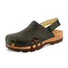 [Schwarz] London Unisex Clog, arbeits-clogs unisex mit fersenriemem und biegsamer nachhaltiger holzsohle, farbe: schwarz, holzclogs woody, woody schuhe, woody shoes, handgemachte holzschuhe aus österreich, kärnten