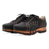 [Nero Bronze] Luca Herren Clog Sneaker mit biegsamer nachhaltiger holzsohle, der bestseller, farbe: nero bronze (schwarz mit bronze nähten), holzclogs woody, woody schuhe, woody shoes, handgemachte holzschuhe aus österreich, kärnten