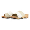 [Weiss-Creme] Lucy Damen Clog Pantolette, farbe: weiss-hielo, clogs pantoletten damen mit biegsamer nachhaltiger weidenholzsohle, holzclogs woody, woody schuhe, woody shoes, handgemachte holzschuhe aus österreich, kärnten