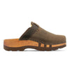 [Caffe] Lukas Clogs Herren mit biegsamer nachhaltiger holzsohle, der bestseller, farbe: caffe-braun, holzclogs woody, woody schuhe, woody shoes, handgemachte holzschuhe aus österreich, kärnten