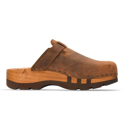 [Tabacco] Lukas Kärnten Herren Clog mit stick und biegsamer nachhaltiger holzsohle, der bestseller, farbe: tabacco-braun, holzclogs woody, woody schuhe, woody shoes, handgemachte holzschuhe aus österreich, kärnten