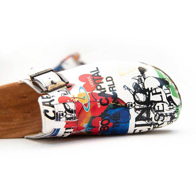 [Showtime] Lukas Clogs Herren mit biegsamer nachhaltiger holzsohle, der bestseller, farbe: showtime (multicolor-westwood), holzclogs woody, woody schuhe, woody shoes, handgemachte holzschuhe aus österreich, kärnten