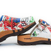 [Showtime] Lukas Clogs Herren mit biegsamer nachhaltiger holzsohle, der bestseller, farbe: showtime (multicolor-westwood), holzclogs woody, woody schuhe, woody shoes, handgemachte holzschuhe aus österreich, kärnten