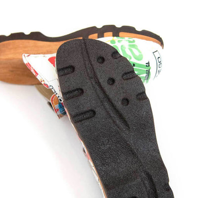 [Showtime] Lukas Clogs Herren mit biegsamer nachhaltiger holzsohle, der bestseller, farbe: showtime (multicolor-westwood), holzclogs woody, woody schuhe, woody shoes, handgemachte holzschuhe aus österreich, kärnten
