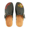 [Schwarz] Lukas Kärnten Herren Clog mit stick und biegsamer nachhaltiger holzsohle, der bestseller, farbe: schwarz, holzclogs woody, woody schuhe, woody shoes, handgemachte holzschuhe aus österreich, kärnten