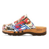 [Kaiser Franz Joseph] Lukas Clogs Herren mit biegsamer nachhaltiger holzsohle, der bestseller, farbe: kaiser franz joseph (multicolor), holzclogs woody, woody schuhe, woody shoes, handgemachte holzschuhe aus österreich, kärnten