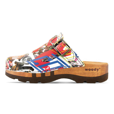 [Kaiser Franz Joseph] Lukas Clogs Herren mit biegsamer nachhaltiger holzsohle, der bestseller, farbe: kaiser franz joseph (multicolor), holzclogs woody, woody schuhe, woody shoes, handgemachte holzschuhe aus österreich, kärnten