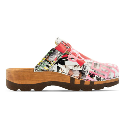 [Kaiser Franz Joseph] Lukas Clogs Herren mit biegsamer nachhaltiger holzsohle, der bestseller, farbe: kaiser franz joseph (multicolor), holzclogs woody, woody schuhe, woody shoes, handgemachte holzschuhe aus österreich, kärnten