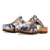 [Sex & Rock'n'Roll] Lukas Clogs Herren mit biegsamer nachhaltiger holzsohle, der bestseller, farbe: sex & rock'n'roll (multicolor), holzclogs woody, woody schuhe, woody shoes, handgemachte holzschuhe aus österreich, kärnten