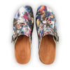 [Sex & Rock'n'Roll] Lukas Clogs Herren mit biegsamer nachhaltiger holzsohle, der bestseller, farbe: sex & rock'n'roll (multicolor), holzclogs woody, woody schuhe, woody shoes, handgemachte holzschuhe aus österreich, kärnten