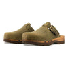 [Olivia] Lukas Clogs Herren mit biegsamer nachhaltiger holzsohle, der bestseller, farbe: olivia (grün), holzclogs woody, woody schuhe, woody shoes, handgemachte holzschuhe aus österreich, kärnten