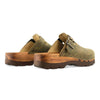 [Olivia] Lukas Clogs Herren mit biegsamer nachhaltiger holzsohle, der bestseller, farbe: olivia (grün), holzclogs woody, woody schuhe, woody shoes, handgemachte holzschuhe aus österreich, kärnten