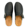 [Schwarz] Lukas Clogs Herren mit biegsamer nachhaltiger holzsohle, der bestseller, farbe: schwarz, holzclogs woody, woody schuhe, woody shoes, handgemachte holzschuhe aus österreich, kärnten