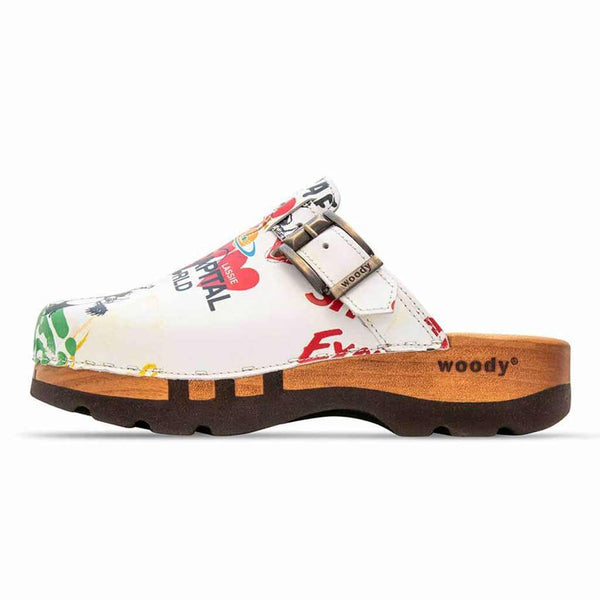 [Showtime] Lukas Clogs Herren mit biegsamer nachhaltiger holzsohle, der bestseller, farbe: showtime (multicolor-westwood), holzclogs woody, woody schuhe, woody shoes, handgemachte holzschuhe aus österreich, kärnten