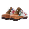 [Showtime] Lukas Clogs Herren mit biegsamer nachhaltiger holzsohle, der bestseller, farbe: showtime (multicolor-westwood), holzclogs woody, woody schuhe, woody shoes, handgemachte holzschuhe aus österreich, kärnten