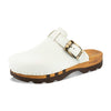 [Weiss] Lukas Clogs Herren mit biegsamer nachhaltiger holzsohle, der bestseller, farbe: weiss, holzclogs woody, woody schuhe, woody shoes, handgemachte holzschuhe aus österreich, kärnten