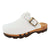 Lukas weiss Clogs Herren woody Holzschuhe flexible Sohle aus Holz. Krankenschwester Schuhe, OP Schuhe, Arzt Schuhe, OP Clogs. Holzschuhe, Holzclogs, Clogs in weiß. Farbe Weiss
