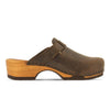 [Caffe] Manu Damen Clog woody Schuhe, Damen Clogs Leder, klassische Clogs für Damen Leder manu, clogs damen mit biegsamer nachhaltiger holzsohle, der bestseller, farbe: caffe (braun), holzclogs woody, woody schuhe, woody shoes, handgemachte holzschuhe aus österreich, kärnten